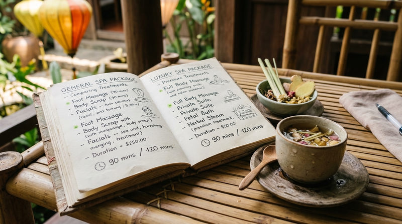 Step 2: Compare General & Luxury Spa Packages