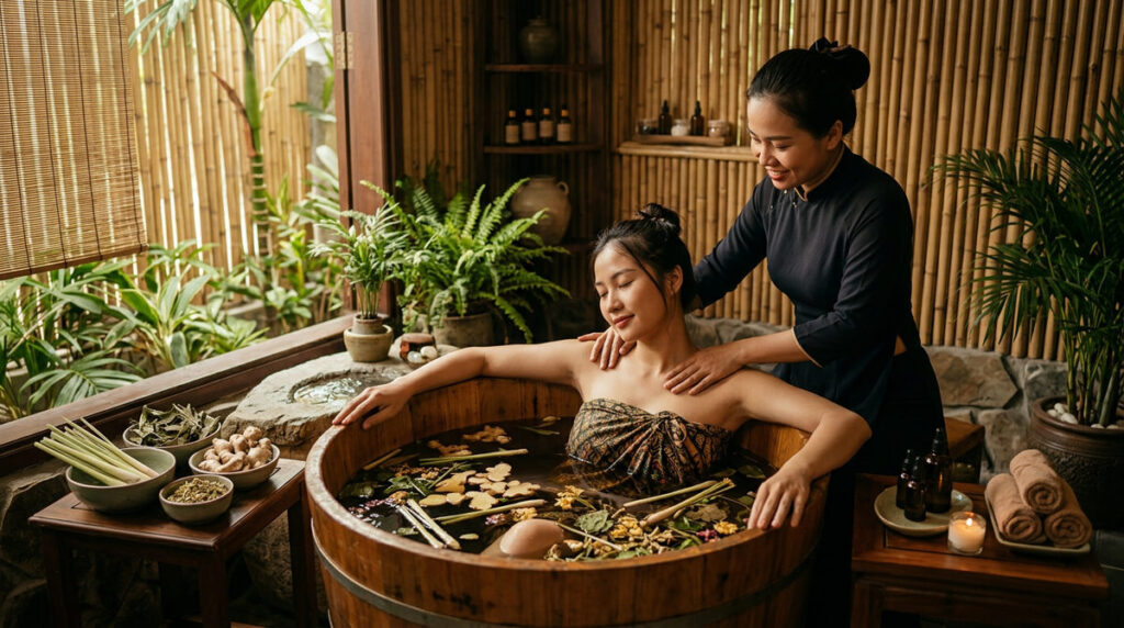 herbal bath hoi an traditional vietnamese herbal therapy spa experience