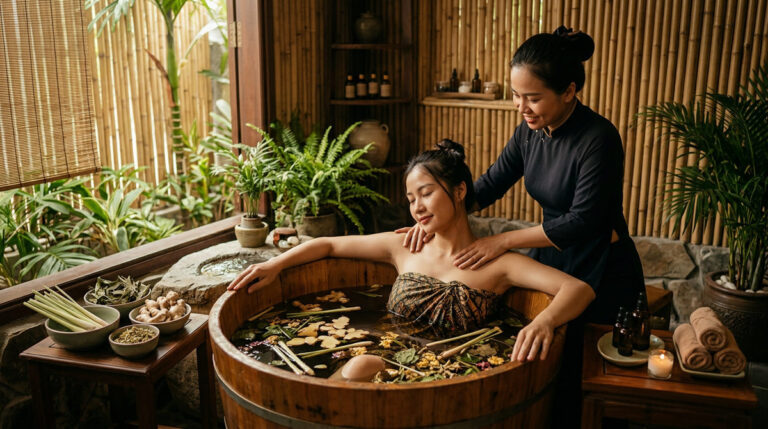 herbal bath hoi an traditional vietnamese herbal therapy spa experience